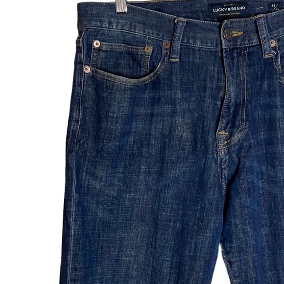 Lucky Brand 121 Heritage Slim Jeans Mid Rise Medium Blue Wash 33x32 33W 32L 33 - Picture 7 of 16